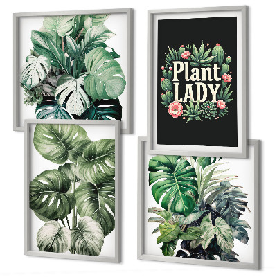 Set tablouri gata de agățat Plante tropicale Plant Lady