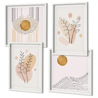 Set de tablouri cu desene minimaliste cu plante gata de agățat