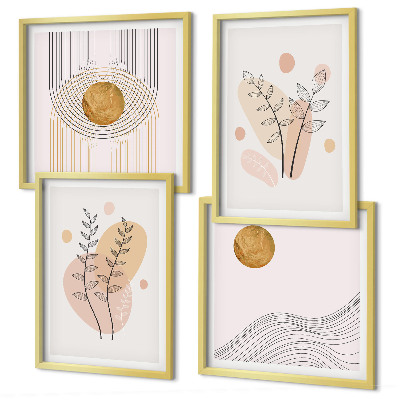 Set tablouri gata de agățat Desene minimaliste cu plante