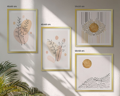 Set tablouri gata de agățat Desene minimaliste cu plante