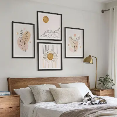 Set de tablouri cu desene minimaliste cu plante gata de agățat