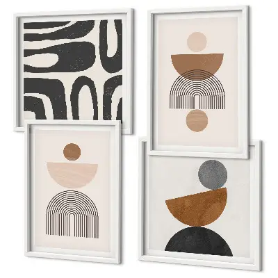 Set tablouri gata de agățat cu design boho abstract