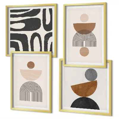 Set tablouri gata de agățat cu design boho abstract