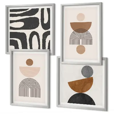 Set tablouri gata de agățat cu design boho abstract