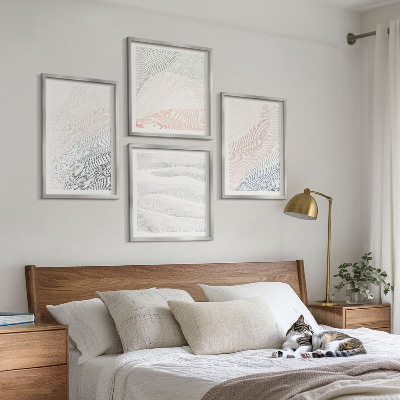 Set tablouri gata de agățat Valuri pastelate abstracte