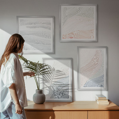 Set tablouri gata de agățat Valuri pastelate abstracte
