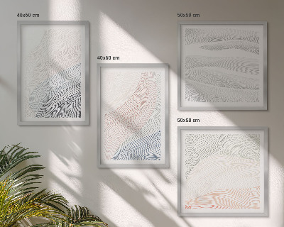Set tablouri gata de agățat Valuri pastelate abstracte