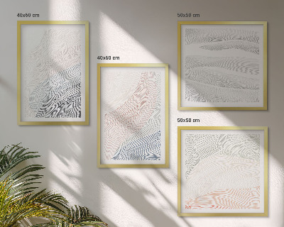Set tablouri gata de agățat Valuri pastelate abstracte