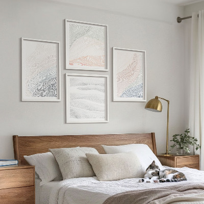 Set tablouri gata de agățat Valuri pastelate abstracte