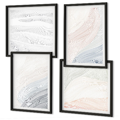 Set tablouri gata de agățat Valuri pastelate abstracte