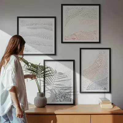 Set de tablouri Valuri pastelate abstracte gata de agățat