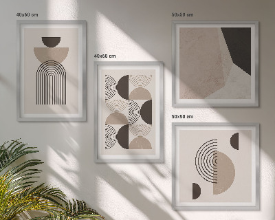Compoziție de tablouri pentru perete Modele geometrice abstracte