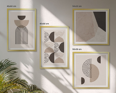Compoziție de tablouri pentru perete Modele geometrice abstracte