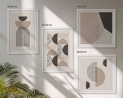 Compoziție de tablouri pentru perete Modele geometrice abstracte