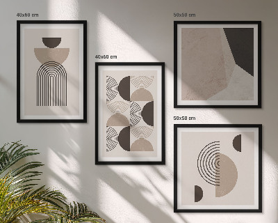 Compoziție de tablouri pentru perete Modele geometrice abstracte