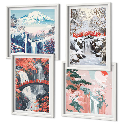 Set tablouri gata de agățat Peisaje montane și cascade