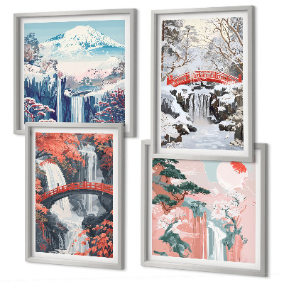 Set tablouri gata de agățat Peisaje montane și cascade