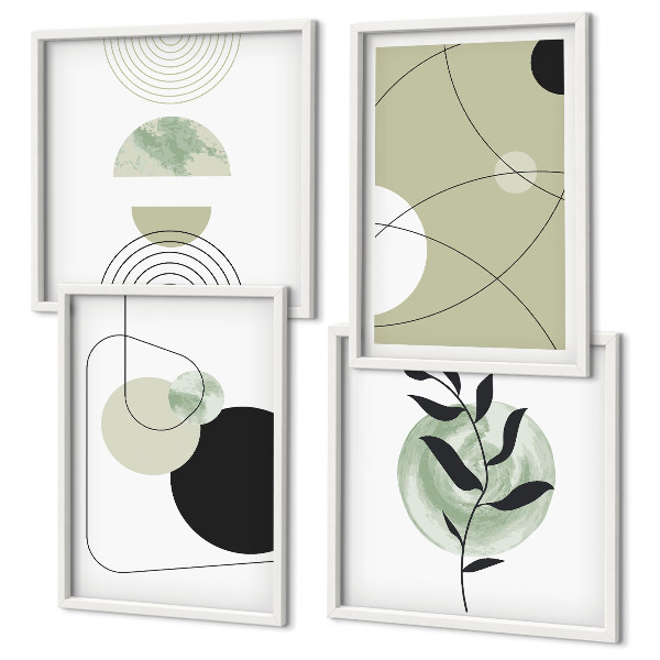 Compoziție de tablouri pentru perete Forme abstracte culori