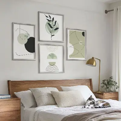 Set de tablouri decorative pentru perete cu forme abstracte colorate