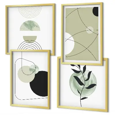 Set de tablouri decorative pentru perete cu forme abstracte colorate