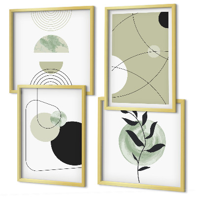 Compoziție de tablouri pentru perete Forme abstracte culori