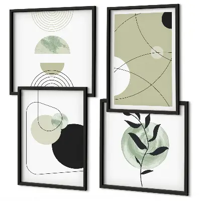 Set de tablouri decorative pentru perete cu forme abstracte colorate