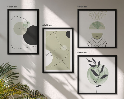 Compoziție de tablouri pentru perete Forme abstracte culori