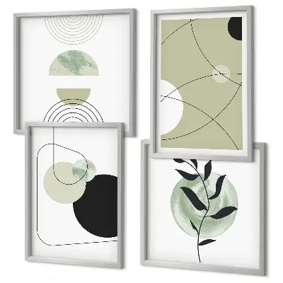 Set de tablouri decorative pentru perete cu forme abstracte colorate