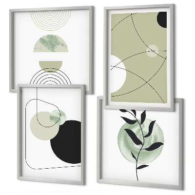 Compoziție de tablouri pentru perete Forme abstracte culori