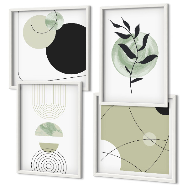 Set tablouri gata de agățat Motive vegetale abstracte