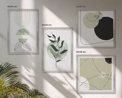 Set tablouri gata de agățat Motive vegetale abstracte
