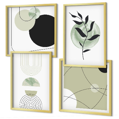Set tablouri gata de agățat Motive vegetale abstracte