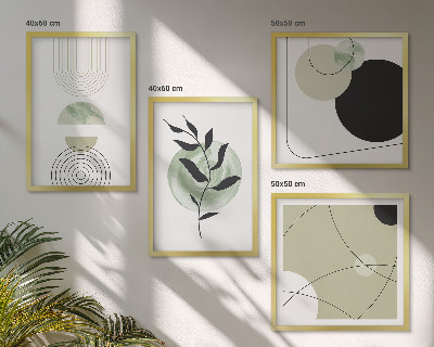 Set tablouri gata de agățat Motive vegetale abstracte
