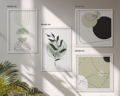 Set tablouri gata de agățat Motive vegetale abstracte