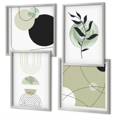 Set tablouri gata de agățat Motive vegetale abstracte