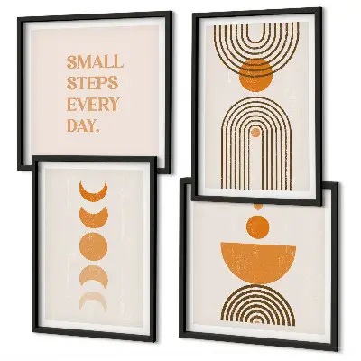 Set de tablouri gata de agățat cu modele boho minimaliste