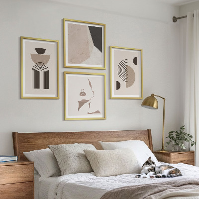 Compoziție de tablouri pentru perete Forme faciale abstracte