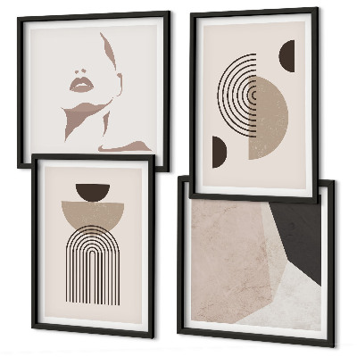 Compoziție de tablouri pentru perete Forme faciale abstracte