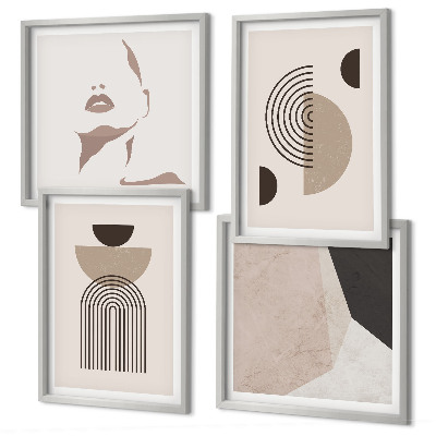 Compoziție de tablouri pentru perete Forme faciale abstracte