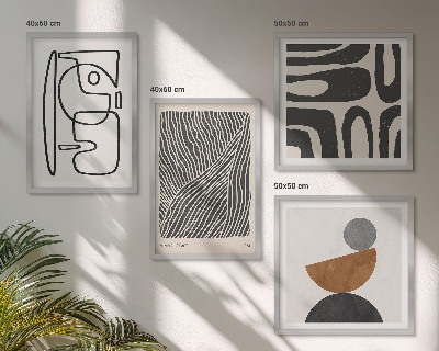 Set tablouri gata de agățat Modele abstracte cu linii