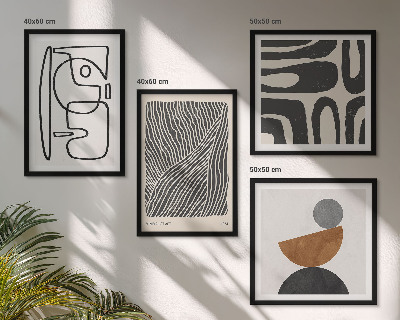 Set tablouri gata de agățat Modele abstracte cu linii