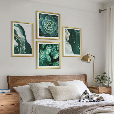 Set tablouri gata de agățat Modele abstracte de frunze suculente