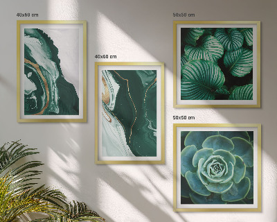 Set tablouri gata de agățat Modele abstracte de frunze suculente