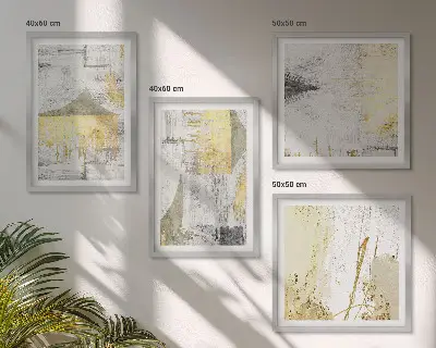 Compoziție de tablouri pentru perete cu modele minimaliste abstracte