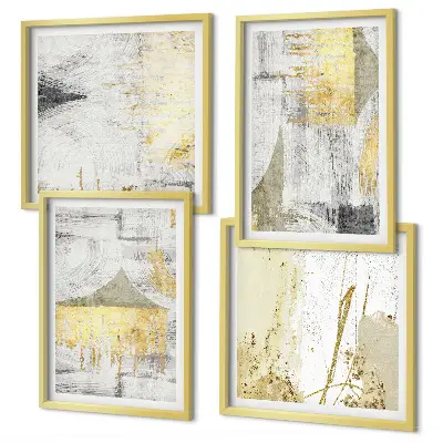 Compoziție de tablouri pentru perete cu modele minimaliste abstracte