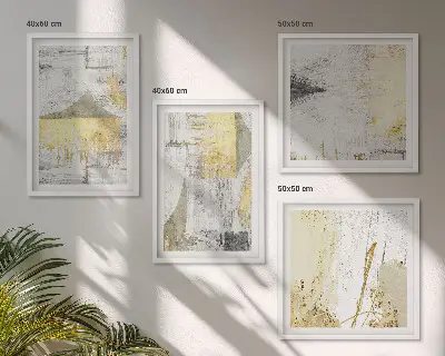 Compoziție de tablouri pentru perete cu modele minimaliste abstracte