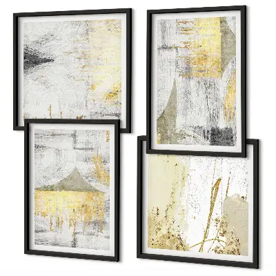 Compoziție de tablouri pentru perete cu modele minimaliste abstracte