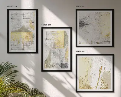 Compoziție de tablouri pentru perete cu modele minimaliste abstracte