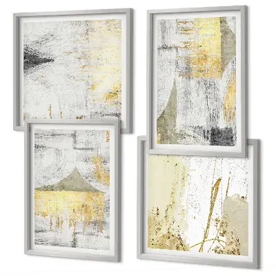 Compoziție de tablouri pentru perete cu modele minimaliste abstracte