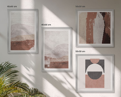Set tablouri gata de agățat Modele abstracte maro